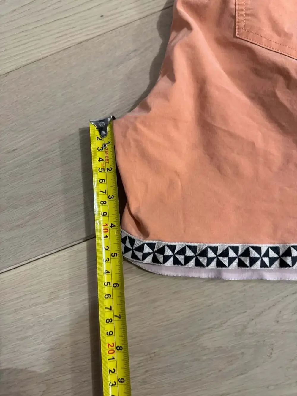 Lost Surfboards Men's Orange Elastic Waist Volley Swim Shorts Geometric Hem